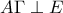 \displaystyle{A\Gamma \perp  E}