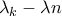 \lambda _k - \lambda n \lambda _k - \lambda n