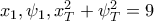 x_{1},\psi _{1},x_{T}^{2}+\psi _{T}^{2}=9