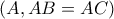 \left( A,AB=AC \right)