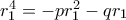 r_1^4=-pr_1^2-qr_1