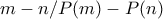 \displaystyle{m-n/P(m)-P(n)}