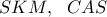 \displaystyle{SKM, \ \ CAS}