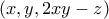(x,y,2xy-z)