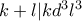 k+l|kd^3l^3