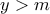 y>m