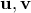 {{\bf{u}},{\bf{v}}}