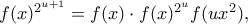 f(x)^{2^{u+1}}=f(x) \cdot f(x)^{2^u}f(ux^2),