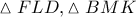\vartriangle FLD, \vartriangle BMK