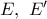 E,\ E{'}
