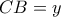  CB = y 
