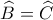 \widehat{B} = \widehat{C}