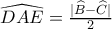 \widehat {DAE} =\frac{|\widehat {B} - \widehat {C}|} {2} 