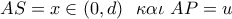 AS = x \in (0,d)\,\,\,\,\kappa \alpha \iota \,\,AP = u