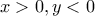 x>0,y<0