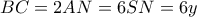 BC=2AN=6SN=6y BC=2AN=6SN=6y