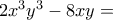 2x^3y^3-8xy=