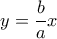 y= \dfrac {b}{a}x y= \dfrac {b}{a}x