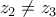 \displaystyle{ z_2\ne z_3}