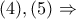 (4), (5)\Rightarrow