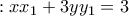 :xx_1+3yy_1=3