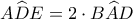 A\widehat{D}E =2\cdot B\widehat{A}D