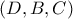 \left( {D,B,C} \right)