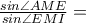 \frac{sin{\angle AME}}{sin{\angle EMI}}=