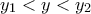 y_{1}<y<y_{2}