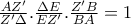 \frac{AZ'}{Z'\Delta}.\frac{\Delta E}{EZ'}.\frac{Z'B}{BA}=1