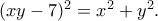 (xy - 7)^2 = x^2 + y^2.