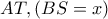 AT , (BS=x) AT , (BS=x)