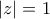 \displaystyle{\left|z\right|=1}