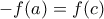 -f(a)=f(c)