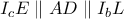 I_{c}E\parallel AD\parallel I_{b}L