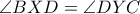 \angle BXD = \angle DYC