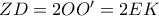 ZD=2OO'=2EK