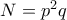 N=p^2q
