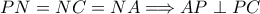 PN=NC=NA\Longrightarrow AP\perp PC