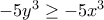 -5y^3\geq -5x^3