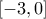 [-3, 0]
