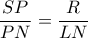 \dfrac {SP}{PN}=\dfrac {R}{LN}