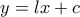 y=lx+c