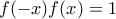 f(-x) f(x)=1