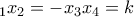 _1x_2=-x_3x_4=k
