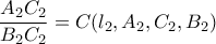 \dfrac{A_2C_2}{B_2C_2}=C(l_2,A_2,C_2,B_2)