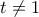 t\ne 1