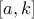 \left [ a,k \right ]