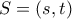 S=(s,t)