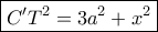 \boxed{C'{T^2} = 3{a^2} + {x^2}}
